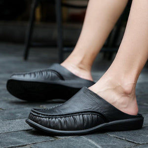 Zapatillas cómodas de gran tamaño para hombres sin respaldo