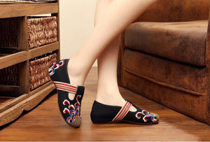 Zapatillas de lona con dibujo japones de onda para Señoras