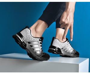 Zapatillas de running de tela neta ligeras y transpirables para hombre y mujer