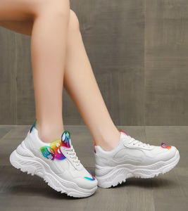 Zapatos Para Correr Transpirables Con Plataforma Color Caramelo