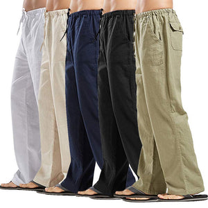 Multi colores pantalones de lino para hombre