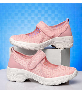 zapatos de ocio ligeros elásticos antideslizantes transpirables de moda de las mujeres