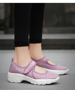 zapatos de ocio ligeros elásticos antideslizantes transpirables de moda de las mujeres