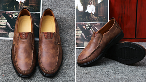 Zapatos casuales de color retro con suela blanda de talla grande para hombres