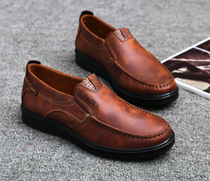 Zapatos casuales de color retro con suela blanda de talla grande para hombres