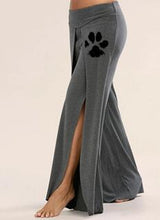 Cargar imagen en el visor de la galería, Patas de perro pierna ancha lado hendidura flowy Yoga pantalones
