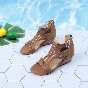 [W-Zapato] 2022 Sandalias De Primavera Y Verano Para Mujer, Sandalias Con Hebilla De Cuña De Tacón Alto Para Mujer