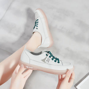 Zapatos Blancos Con Suela De Gelatina Suave Para Mujer