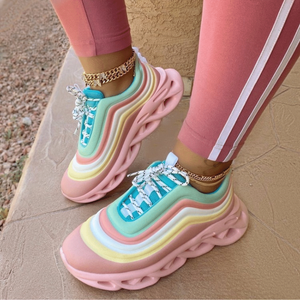 Zapatos Deportivos Al Aire Libre De Ocio Multicolor Otoño E Invierno Para Mujer