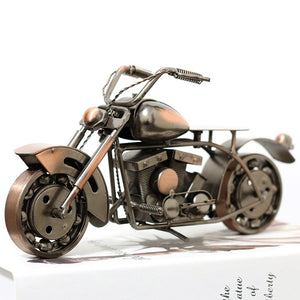 Modelo de Motocicleta Harley de Hierro Forjado Retro Hecho a Mano