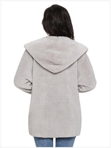 Nuevo chaqueta de manga larga con capucha para mujer