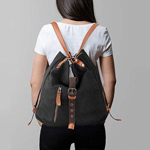 2021 estilo bolsos de las mujeres 2-en-1 mochila lona mochila-hombro bolsa