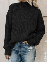 Cargar imagen en el visor de la galería, Casual Plus Size Turtleneck Sweater Pullover
