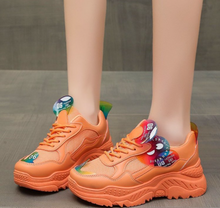 Cargar imagen en el visor de la galería, Zapatos Para Correr Transpirables Con Plataforma Color Caramelo
