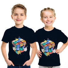 Cargar imagen en el visor de la galería, Camiseta de manga corta con estampado divertido 3D Street Chic chic de Active Boys para niños
