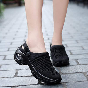 Sandalias y zapatillas casuales de tacón medio para mujer