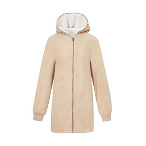 Otoño e invierno cordero lana cremallera chaqueta cálida
