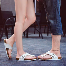 Cargar imagen en el visor de la galería, [W-Zapato] Sandalias De Corcho De Gran Tamaño Para Mujer Zapatillas Planas Chanclas
