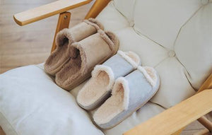zapatillas de algodón bonitas pareja casa invierno estilo ins